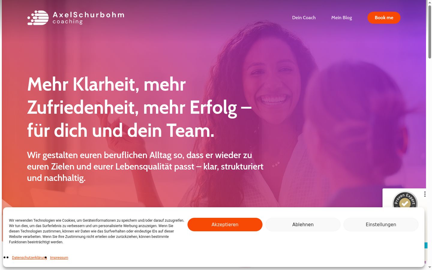 Screenshot tal-banner tal-kunsens muri qabel kwalunkwe interazzjoni