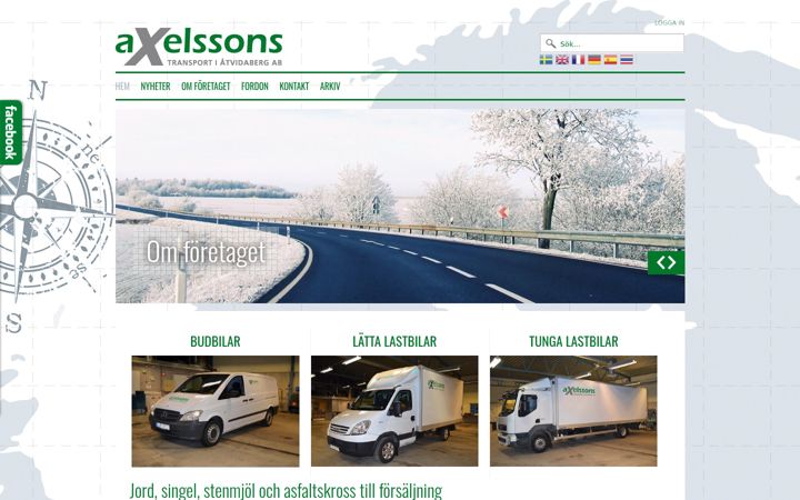 Screenshot of axelssonstransport.se