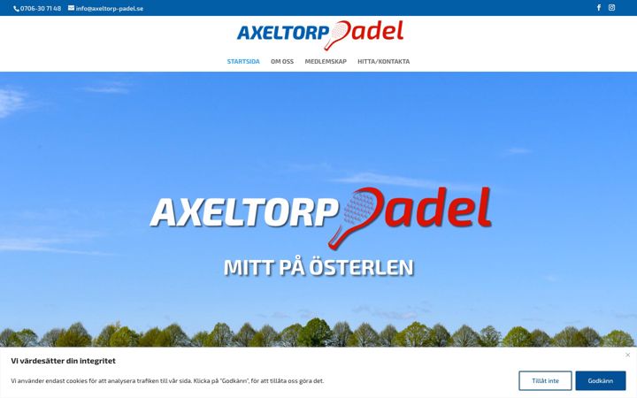 Screenshot of axeltorp-padel.se