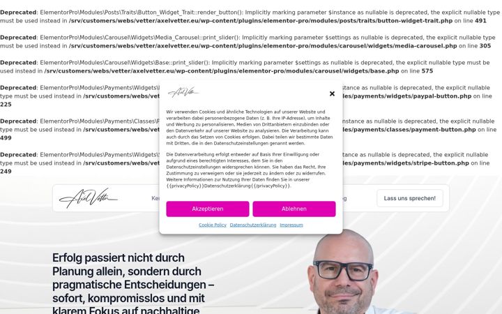 Screenshot of axelvetter.eu