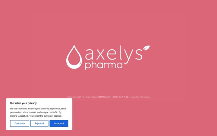 Screenshot of axelys-pharma.com