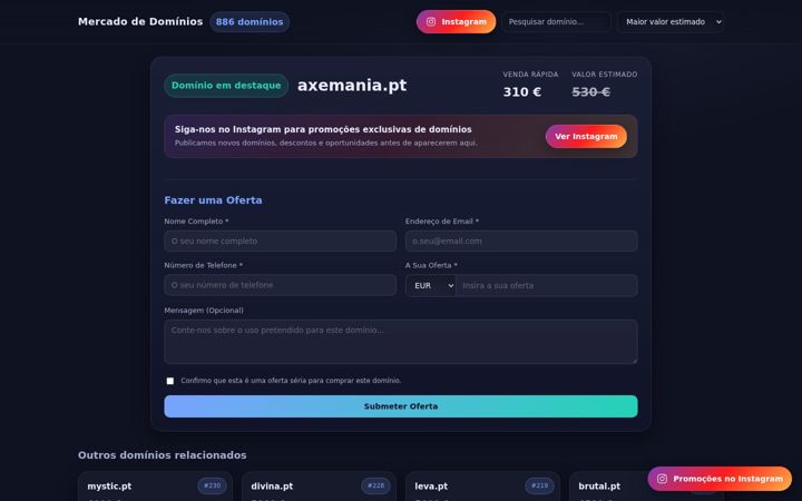 Zrzut ekranu axemania.pt