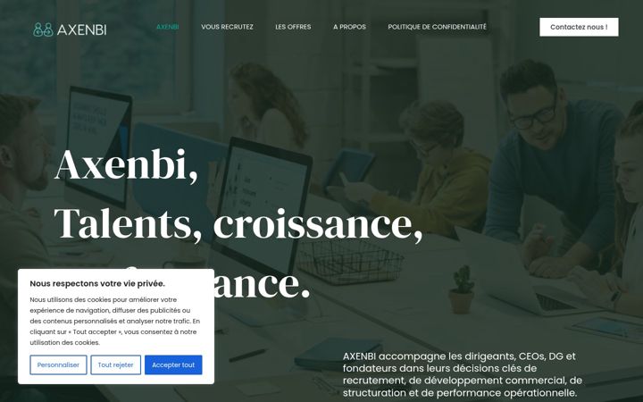 Screenshot of axenbi.fr
