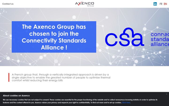 Screenshot of axenco.com
