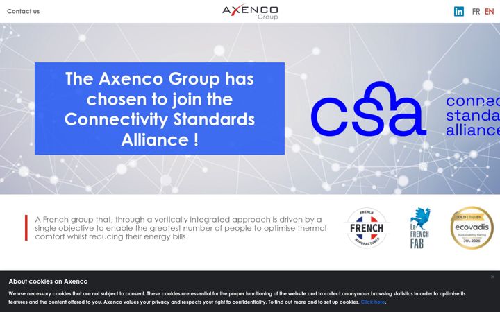 Zrzut ekranu axenco.fr