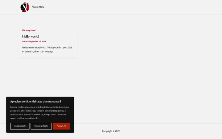 Screenshot of axenoimaria.com