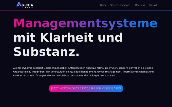Screenshot of axenta-dynamic.de