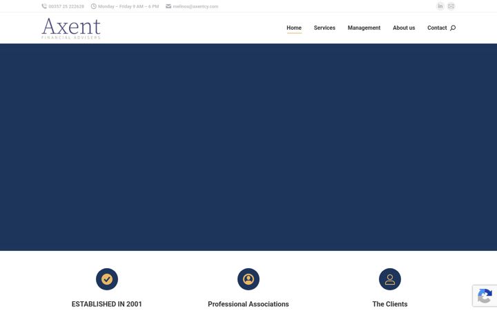 Screenshot of axentfinancialadvisers.com