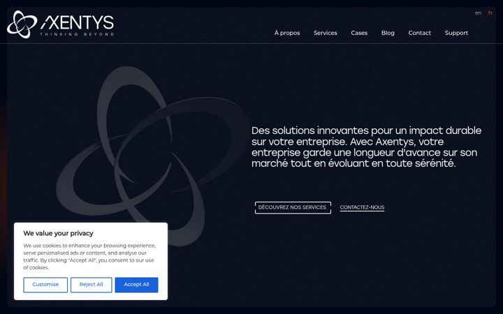 Screenshot of axentys.be