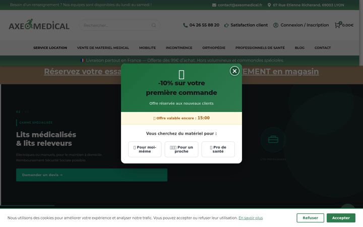 Zrzut ekranu axeomedical.fr