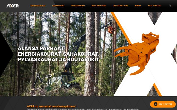 Screenshot of axer.fi