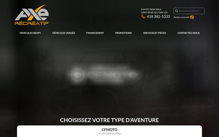 Screenshot of axerecreatif.ca