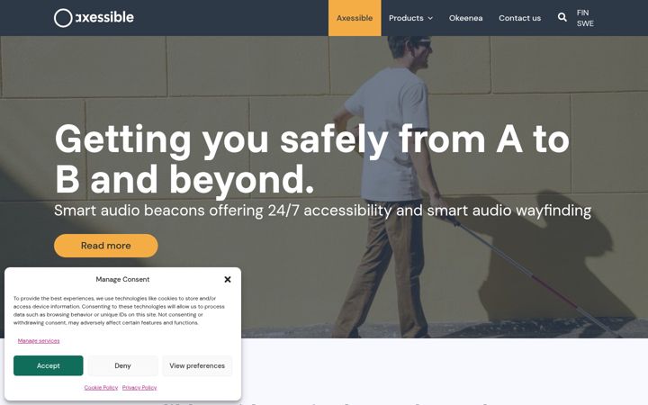 Screenshot of axessible.eu