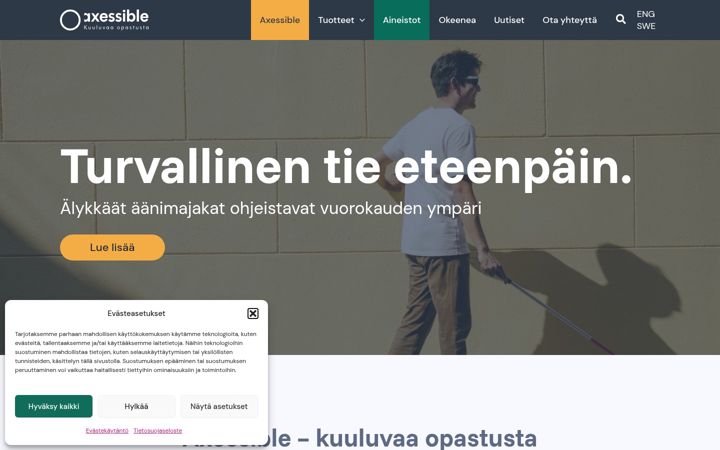 Skärmbild av axessible.fi