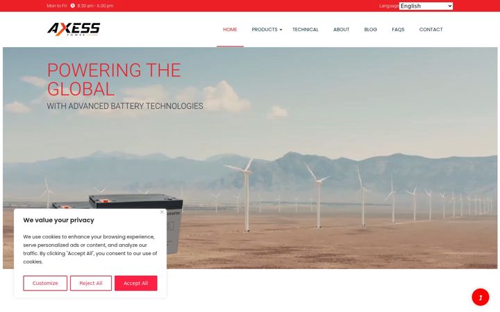 Screenshot of axesspower.com