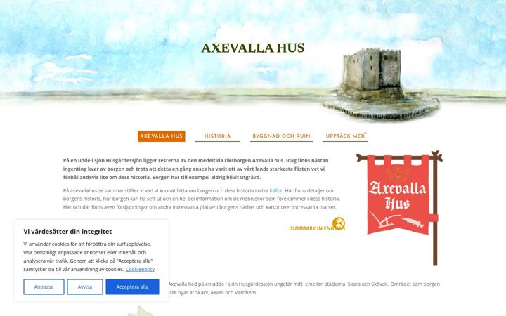 Screenshot of axevallahus.se