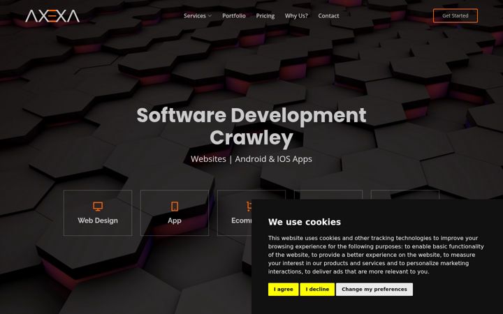 Screenshot of axexa.co.uk