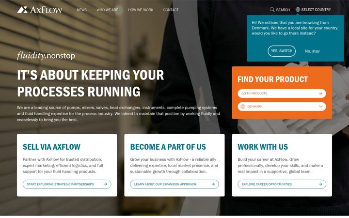 Screenshot of axflow.com