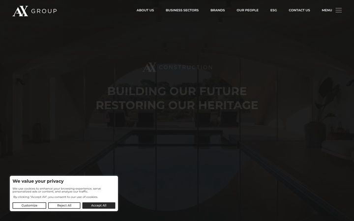 Screenshot of axgroup.mt