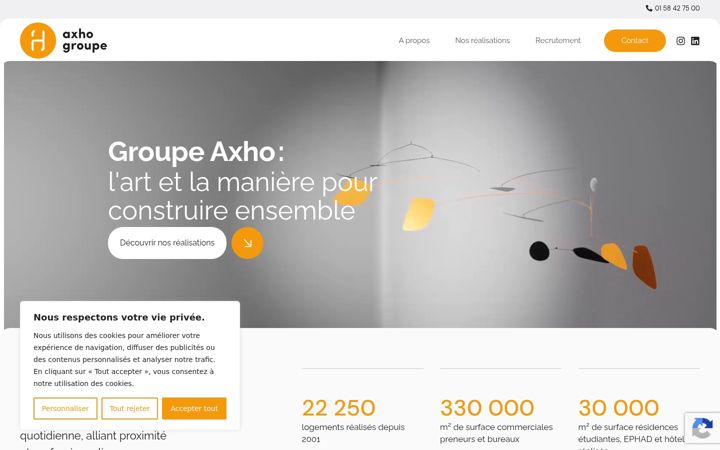 Screenshot of axho-groupe.com