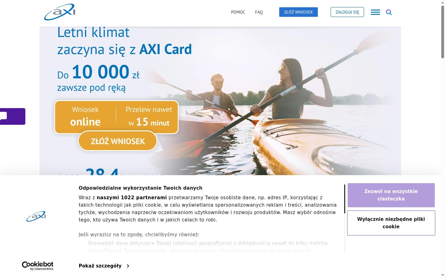 Screenshot tal-banner tal-kunsens muri qabel kwalunkwe interazzjoni