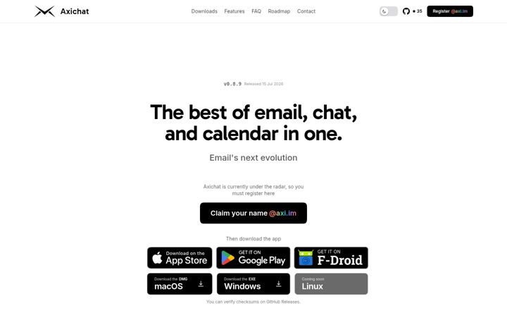 Screenshot of axi.chat