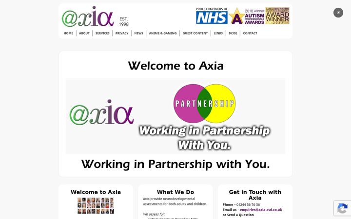Screenshot of axia-asd.co.uk