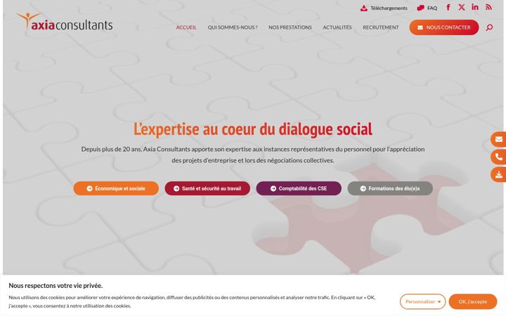 Screenshot of axia-consultants.com