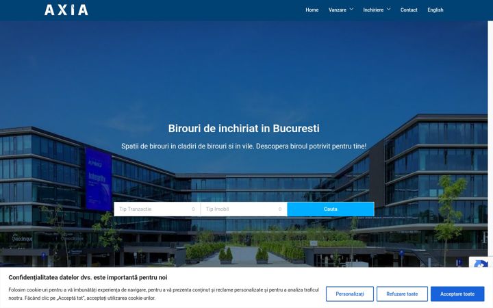 Screenshot of axia.ro
