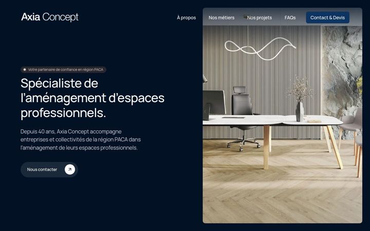 Zrzut ekranu axiaconcept.fr