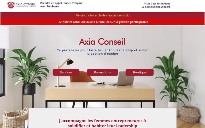 Screenshot of axiaconseil.ca
