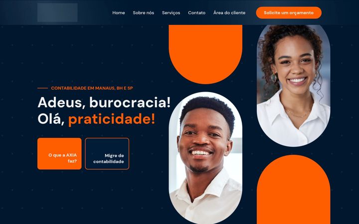 Screenshot of axiacorp.com.br