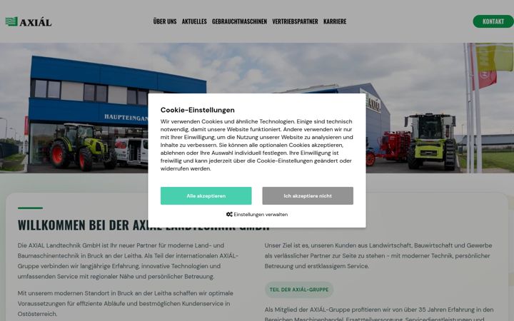 Screenshot ta' axial-landtechnik.at