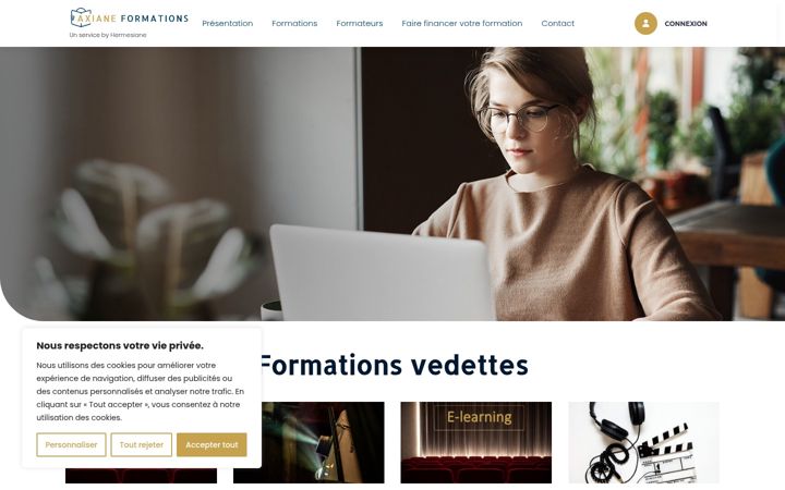 Zrzut ekranu axiane-formation.fr