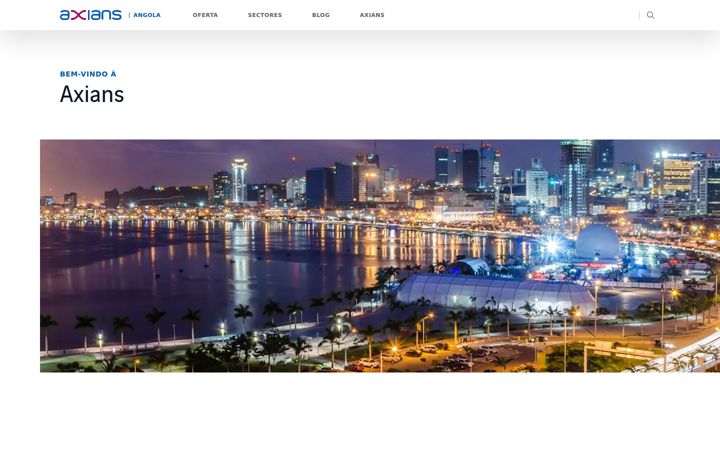 Screenshot of axians.co.ao