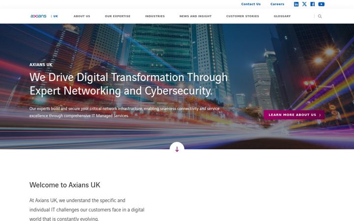Screenshot of axians.co.uk