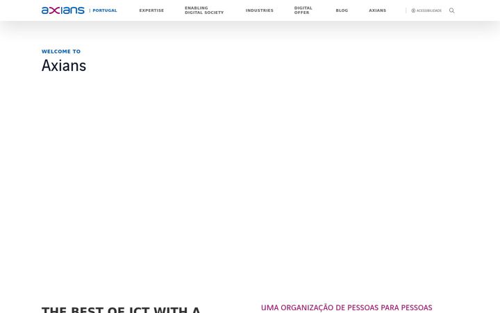 Screenshot of axians.pt