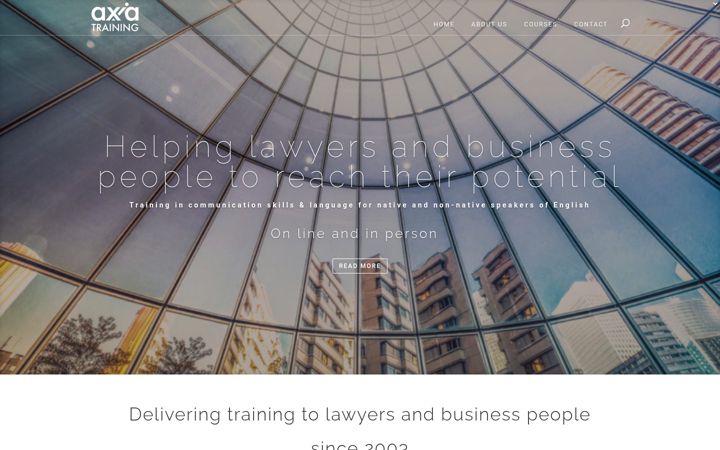 Screenshot of axiatraining.com