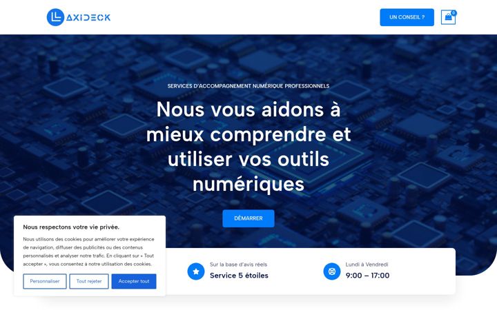 Zrzut ekranu axideck.fr