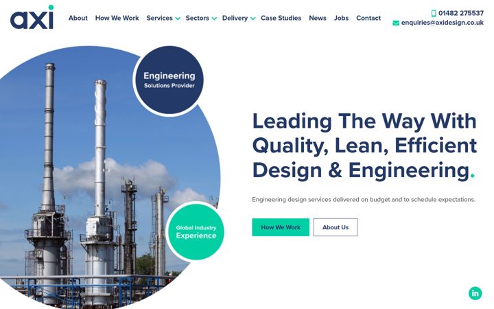Screenshot of axidesign.co.uk