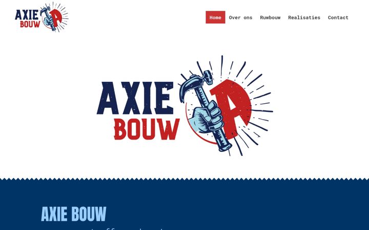 Screenshot ta' axiebouw.be