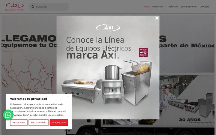 Screenshot of axiequipos.com
