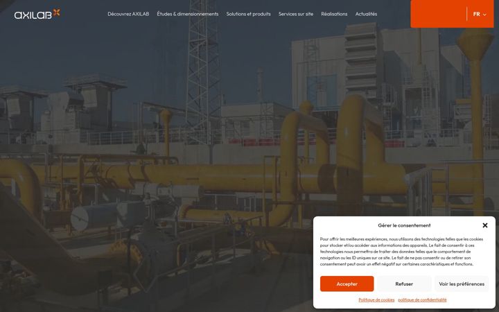 Screenshot ta' axilab.fr