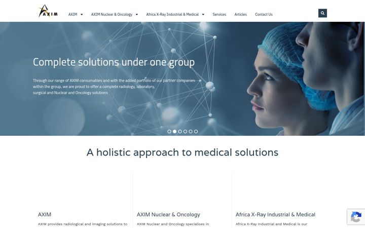 Screenshot of axim.co.za