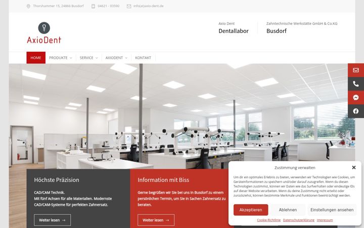 Screenshot of axio-dent.de