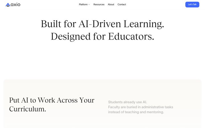 Screenshot of axio.ai
