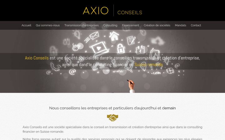 Screenshot of axioconseils.ch