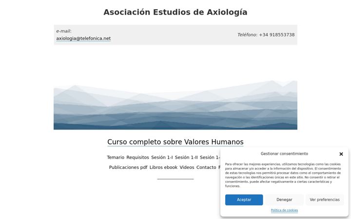 Screenshot of axiologia.es
