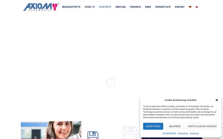 Captura de ecrã de axiom-solutions.de