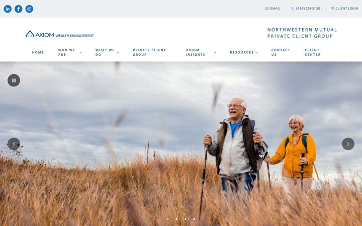 Screenshot of axiom.nm.com
